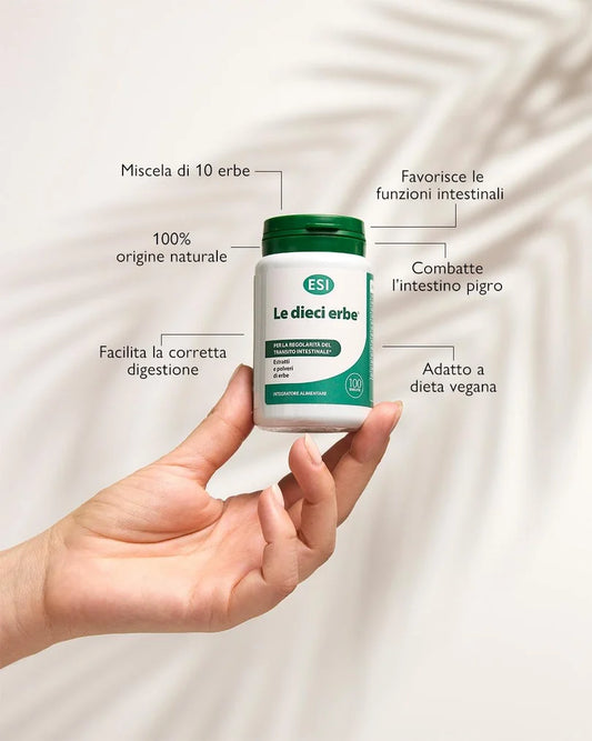 Esi - Le Dieci erbe Lassativo naturale in compresse per la stitichezza 10 Tavolette