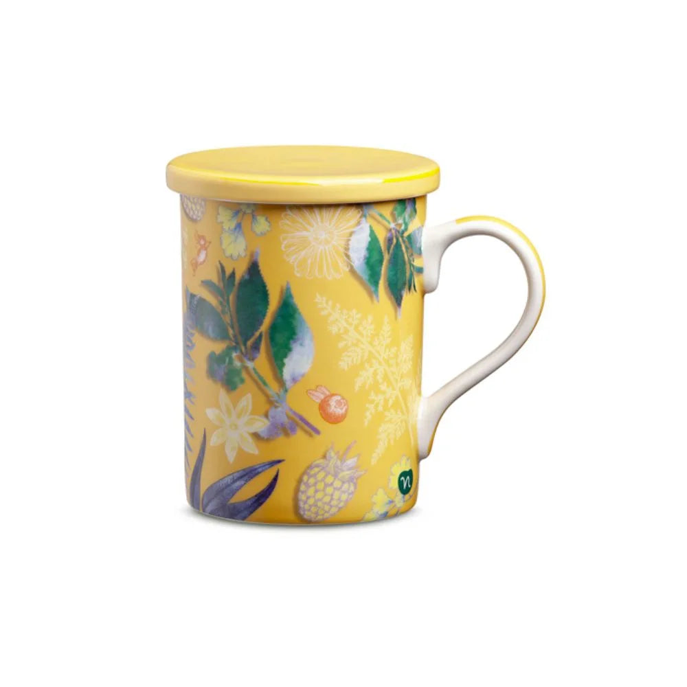 Neavita Joyful Nature - Herbal Infuser Infusiera in Ceramica Gialla, 340ml