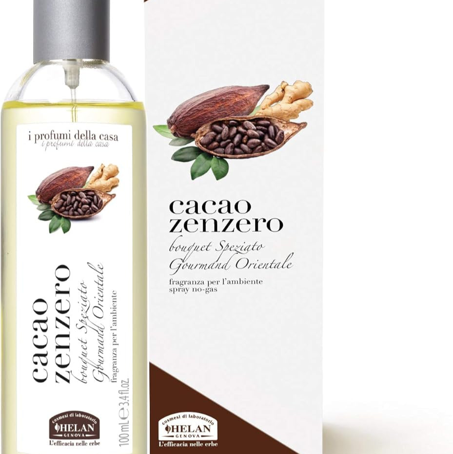 I Profumi della Casa, Profumatore per Ambienti Spray no Gas Cacao e Zenzero