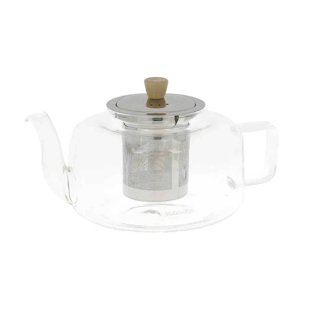 Neavita -Teiera in vetro con filtro in acciaio da 900 ml Jasmine