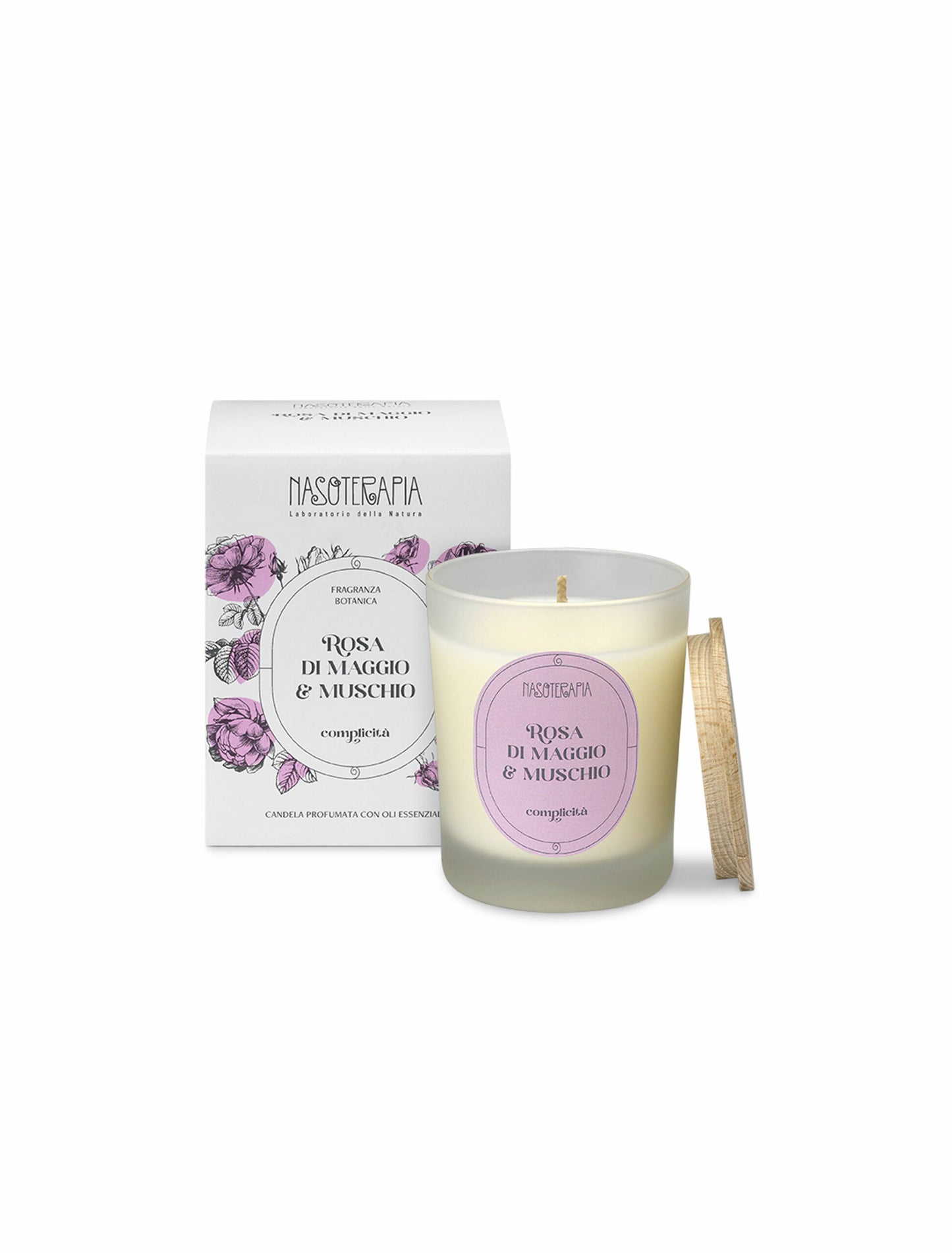 Candela Profumata Rosa di Maggio e Muschio