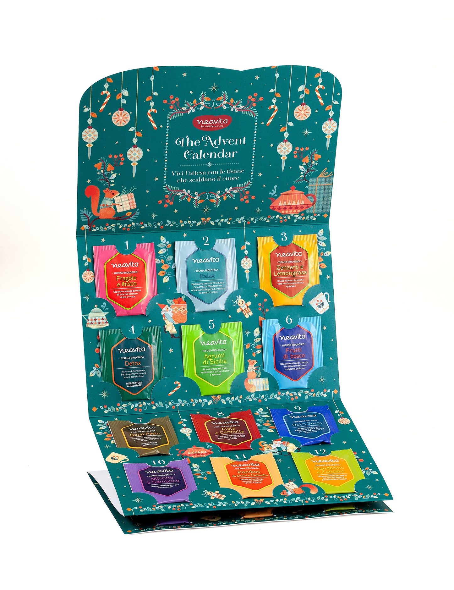 Neavita Calendario dell'Avvento 2025 - Tisane e Infusi in Filtro Bio