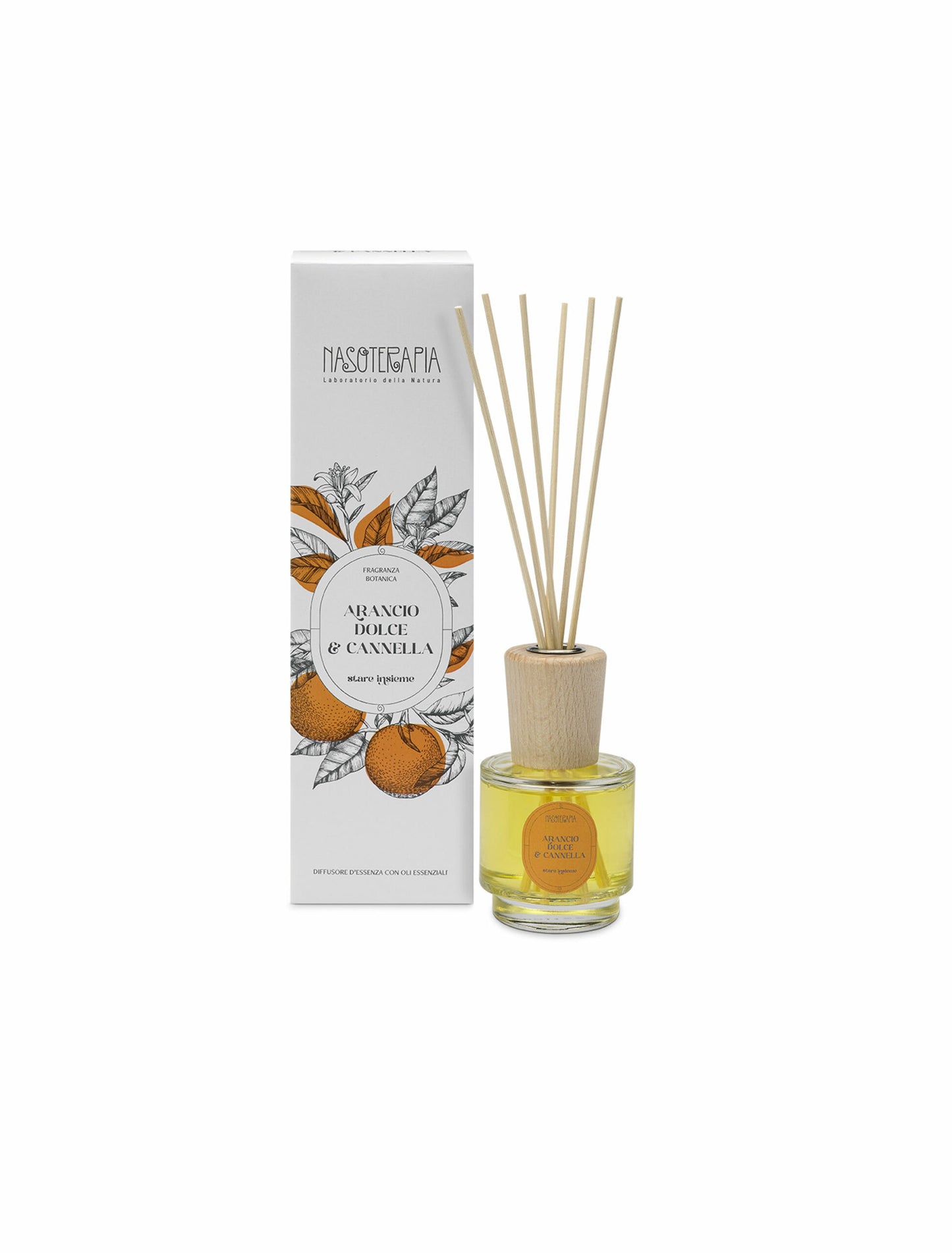 Diffusore con Bastoncini Arancio Dolce e Cannella