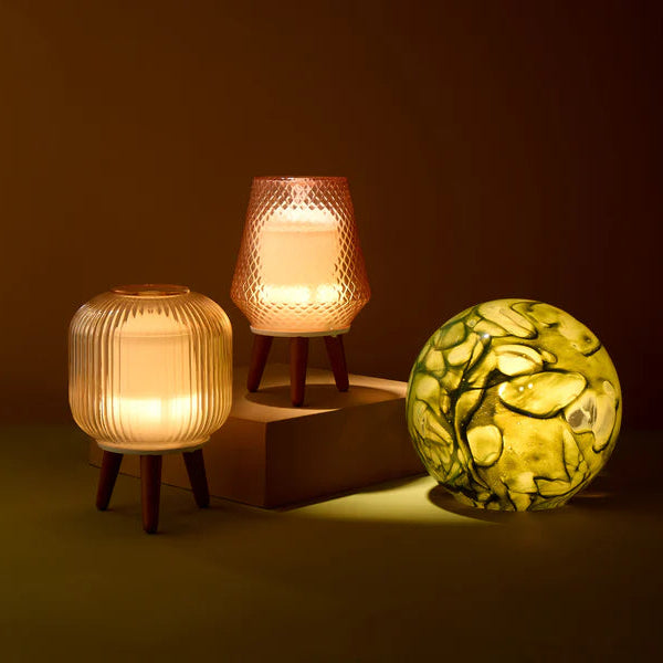 Himalaya - Diffusore Ultrasuoni, sono realizzati in vetro artigianale.