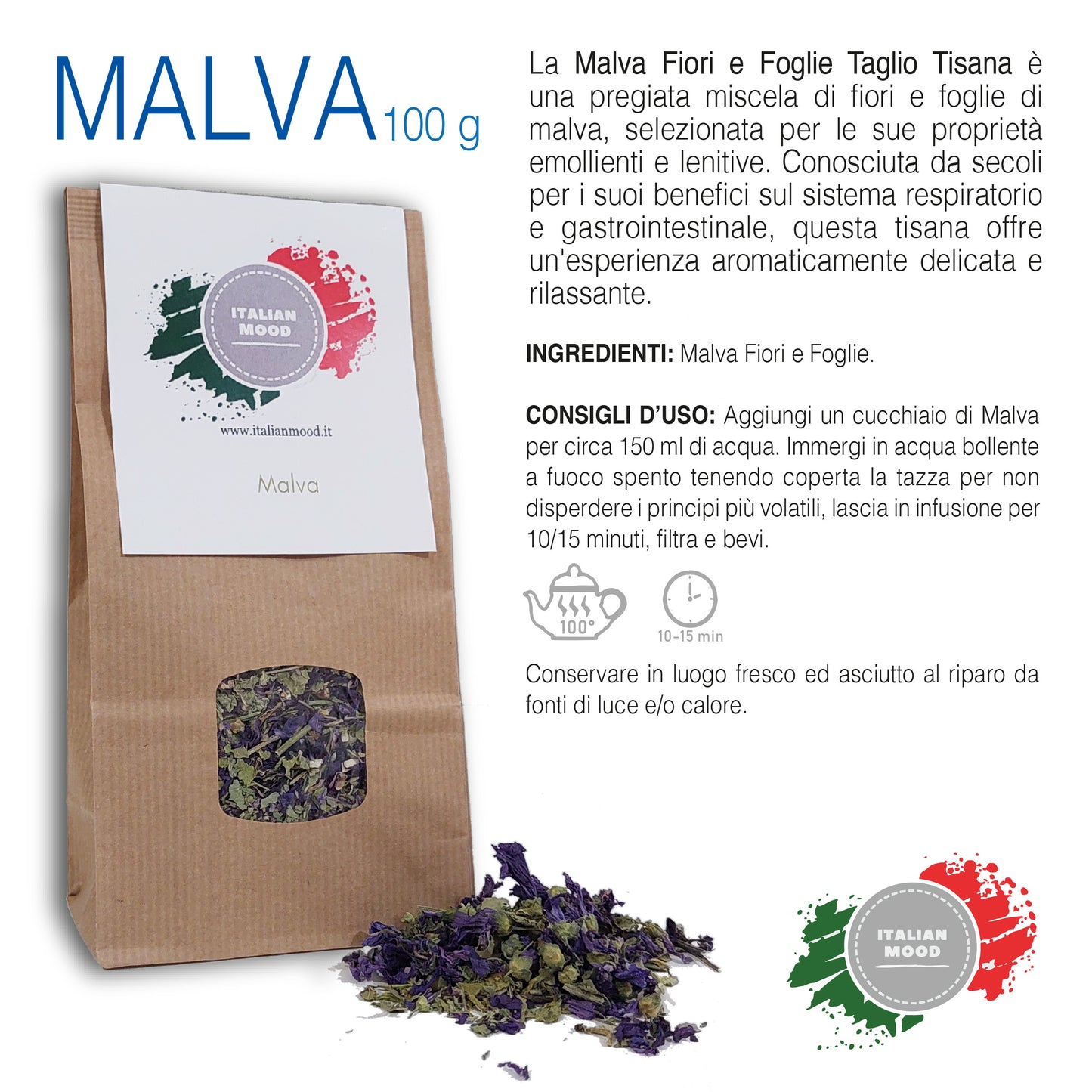 Malva Fiori e Foglie T.T. 100gr