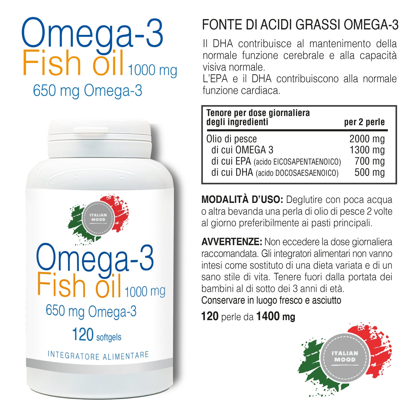 Italian Mood - Omega 3 Fish Oil