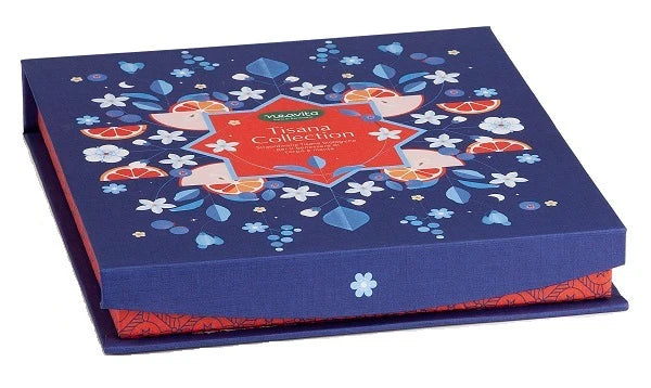 Neavita - Cofanetto BIO Blu 9 scomparti con 27 Tisane in filtro assortite