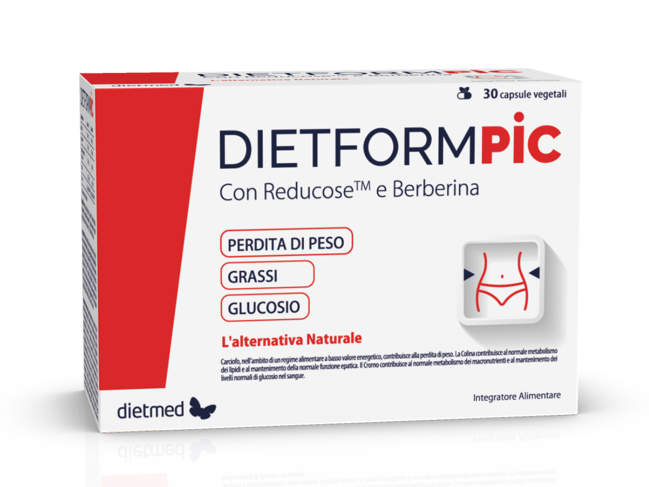 DIETFORMPIC 30 Capsule Vegetali, Con Reducose e Berberina