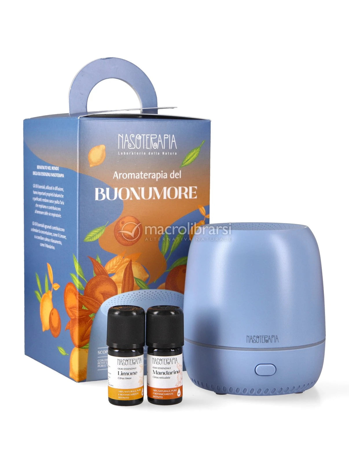 Kit Diffusore a Ultrasuoni con Oli Essenziali – Aromaterapia del Buonumore