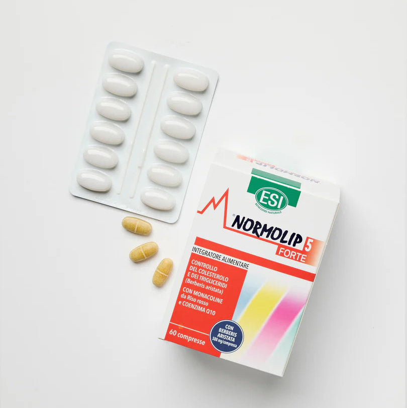 Esi - Normolip 5 Forte Integratore contenente Riso Rosso e Berberina per il controllo del colesterolo e dei trigliceridi