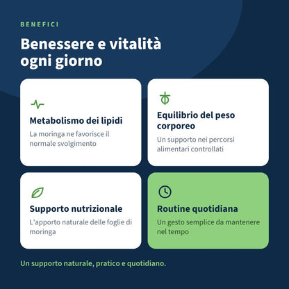 Moringa Oleifera Lam. 120 Capsule,Questo integratore supporta il benessere generale grazie al suo profilo nutrizionale completo