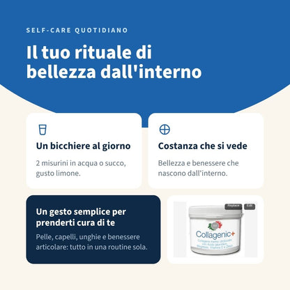 Italian Mood - Collagenic Plus 300gr, Collagene Marino idrolizzato, acido Ialuronico Vitamina C e Zinco. Al favoloso gusto Limone