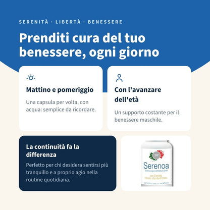 Serenoa Repens  (Saw Palmetto) 120 Capsule da 460 mg. La Serenoa Repens favorisce la funzionalità della prostata e il benessere delle vie urinarie.