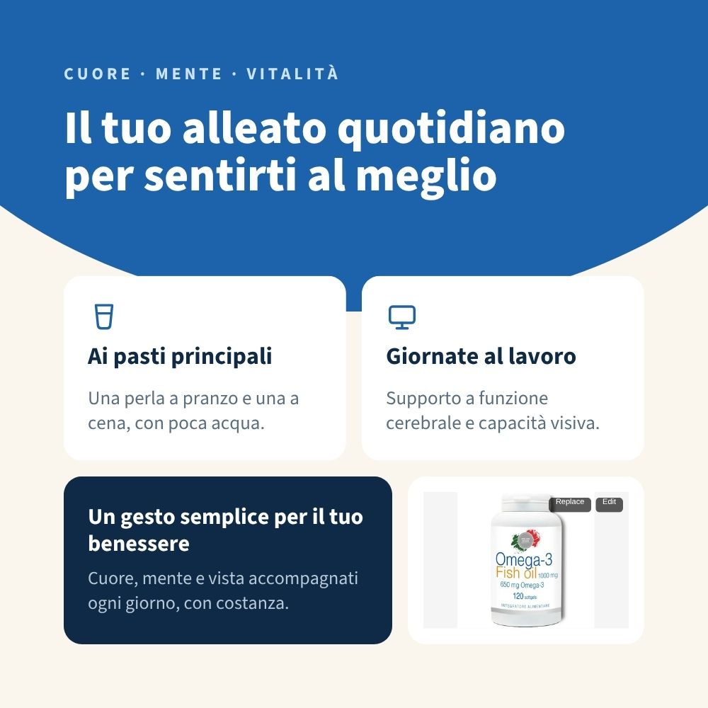 Italian Mood - Omega 3 Fish Oil 1000 mg 120 Perle Gelatinose