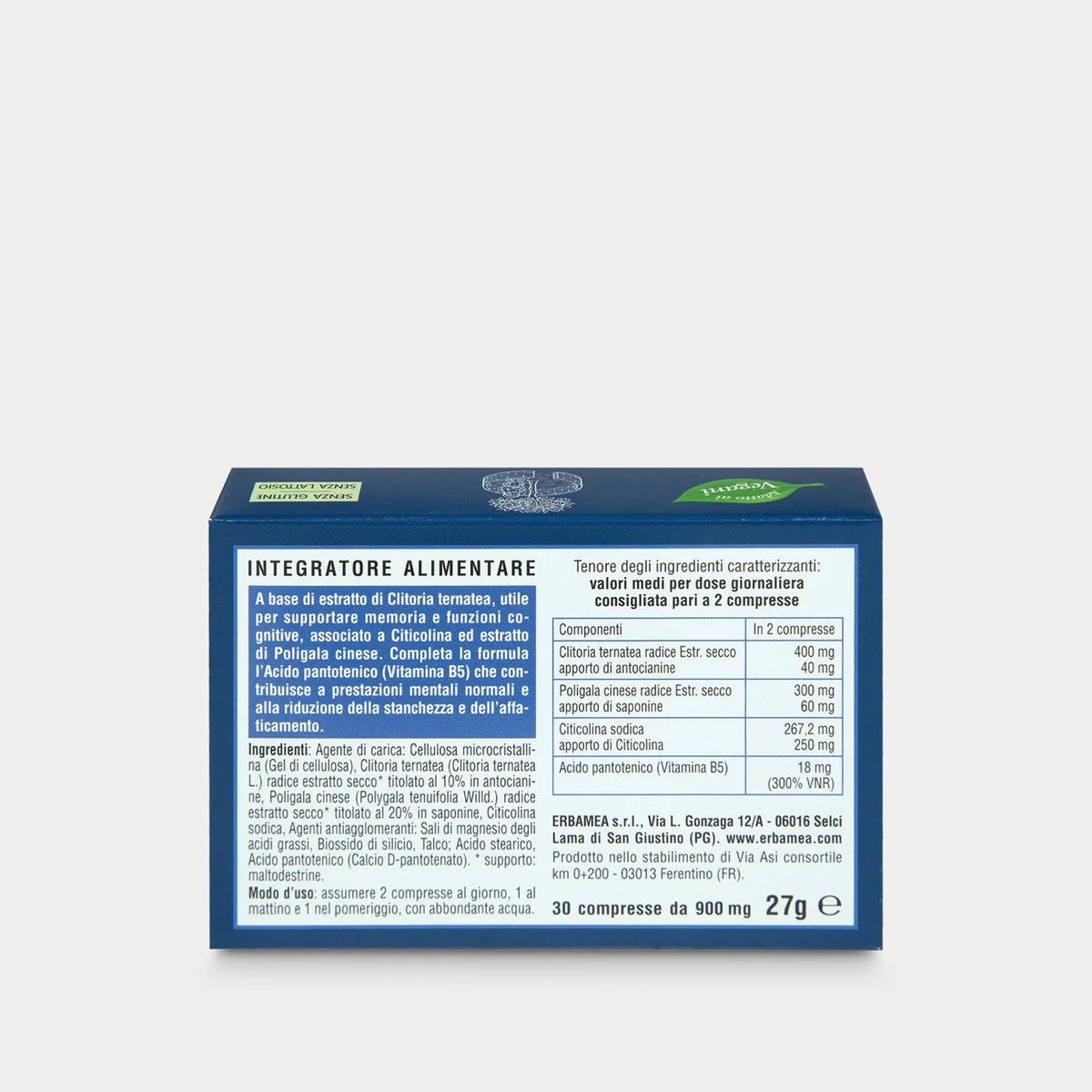 Erbamea - Memo Active 30 Compresse, per supportare memoria e funzioni cognitive
