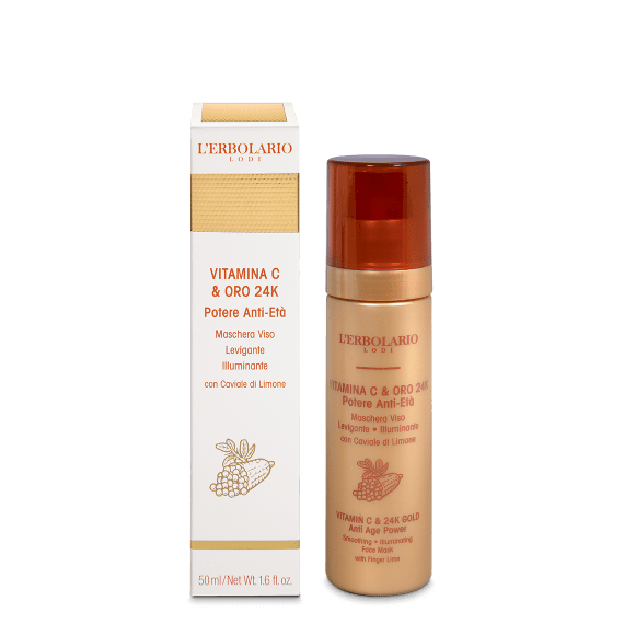 Maschera Viso Vitamina C & Oro 24K