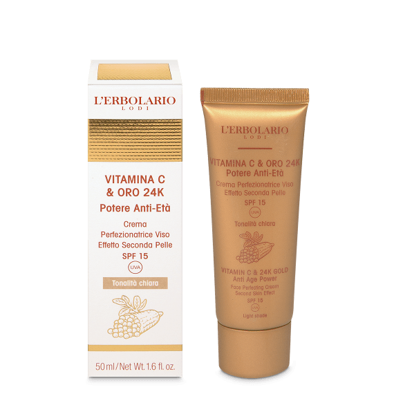 Crema Perfezionatrice Viso tonalità chiara Vitamina C & Oro 24K