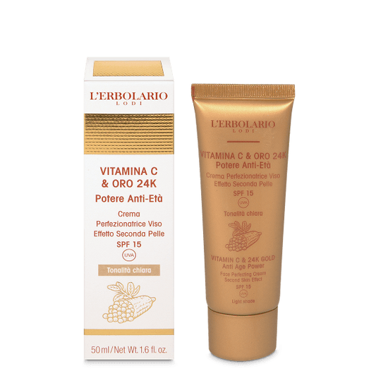 Crema Perfezionatrice Viso tonalità chiara Vitamina C & Oro 24K