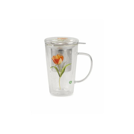 Neavita - Infusiera in Vetro Doppio Muro Tulipano Blu Rituali