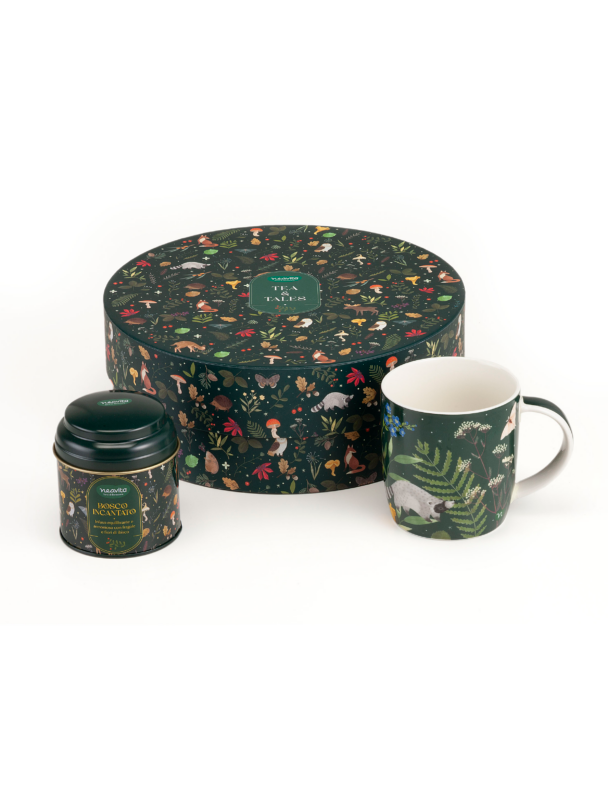 Neavita Tea & Tales - Cofanetto Tondo Tazza + 6 Filtroscrigno Tisana Bosco Incantato