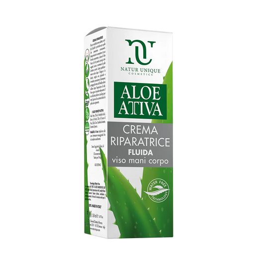 Aloe Attiva Crema Riparatrice Fluida Viso Mani Corpo