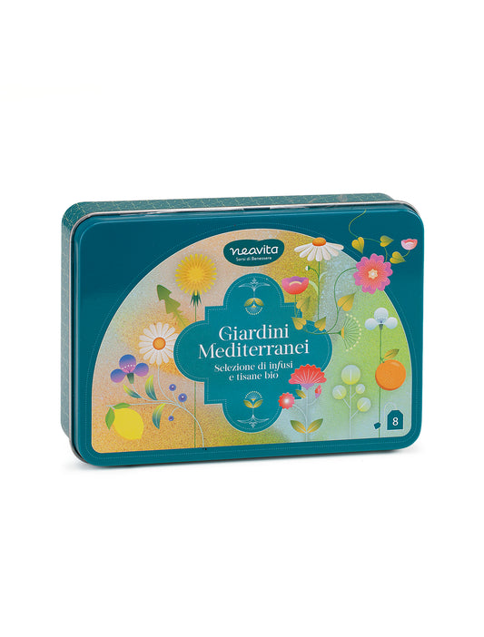 Neavita - Cofanetto in latta Giardini Mediterranei 8 Filtri assortiti