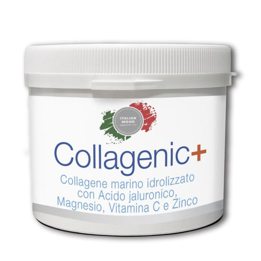 Italian Mood - Collagenic Plus 300gr, Collagene Marino idrolizzato, acido Ialuronico Vitamina C e Zinco