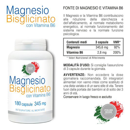 Italian Mood – Magnesio Bisglicinato con Vitamina B6