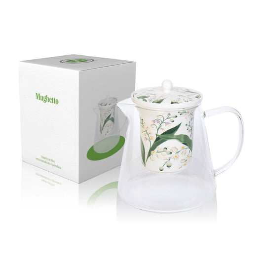 Teiera in vetro borosilicato - Mughetto 750 ml
