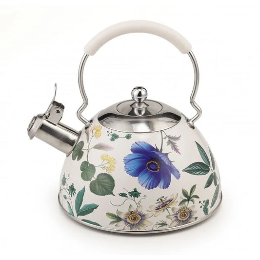 Neavita - Bollitore a fischio beige - Bollitore in acciaio inox per tè e tisane, 2300 ml