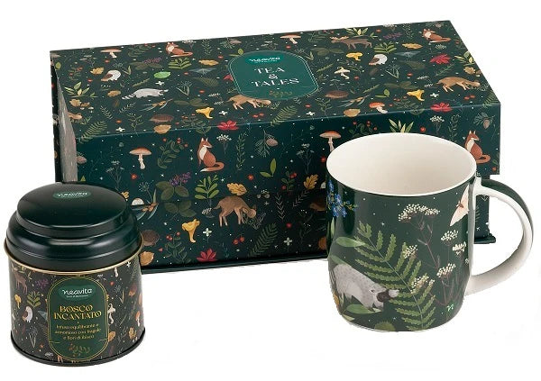 Neavita Tea & Tales - Cofanetto Rettangolare Tazza + 6 Filtroscrigno Tisana Bosco Incantato