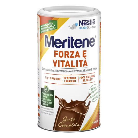 Meritene - Forza e Vitalità polvere gusto cioccolato Barattolo da 270g