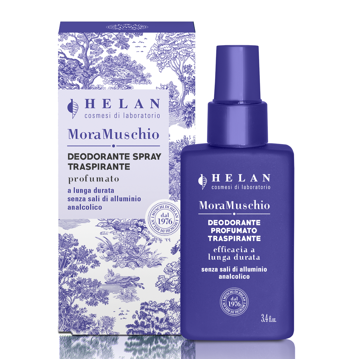 Helan - Mora Muschio Deodorante Profumato traspirante in spray 100 ml