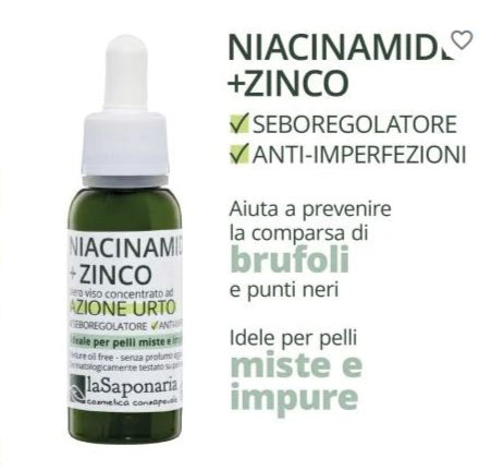 Niacinamide + Zinco Attivo Puro - Siero viso ad azione urto, seboregolatore e anti-imperfezioni