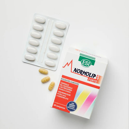 Esi - Normolip 5 Forte Integratore contenente Riso Rosso e Berberina per il controllo del colesterolo e dei trigliceridi