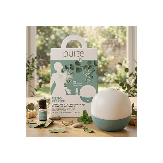 Purae - Kit Diffusore Pieno Respiro con Sinergia Balsamica 5 ml