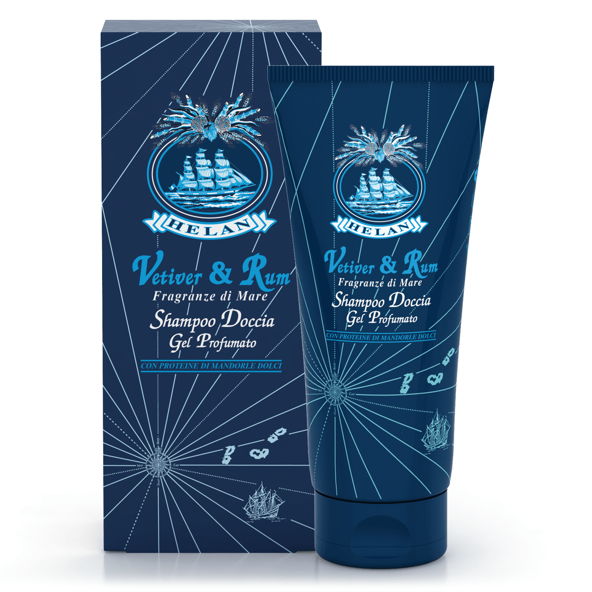 Helan - VETIVER e RUM  Shampoo Doccia Gel Profumato 200 ml
